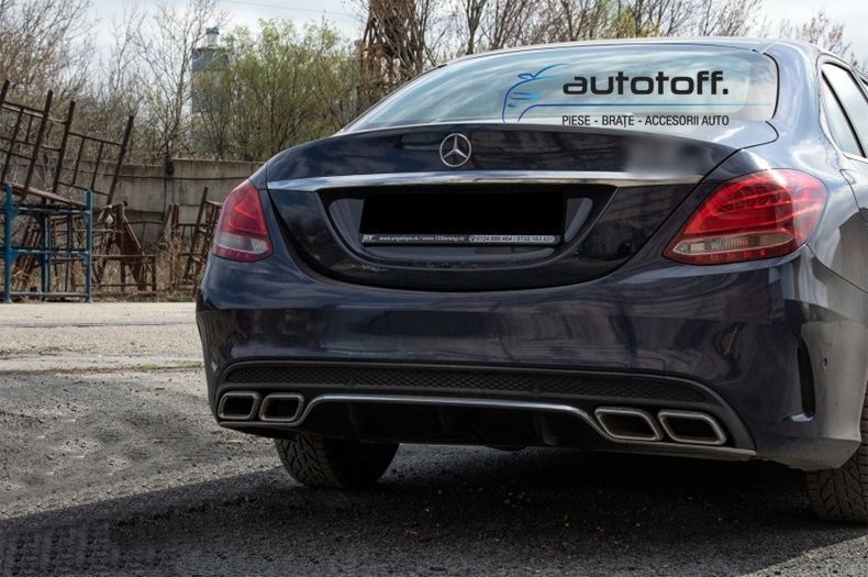 Difuzor bara spate Mercedes W205 C-Class (14-18) C63 Chrome Design