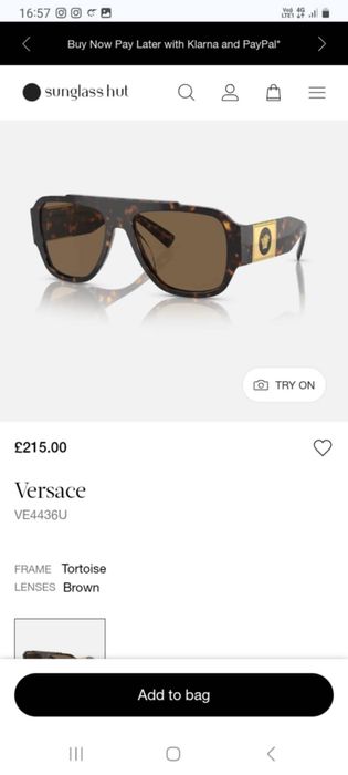 Ochelari VERSACE UNISEX ( originali UK )