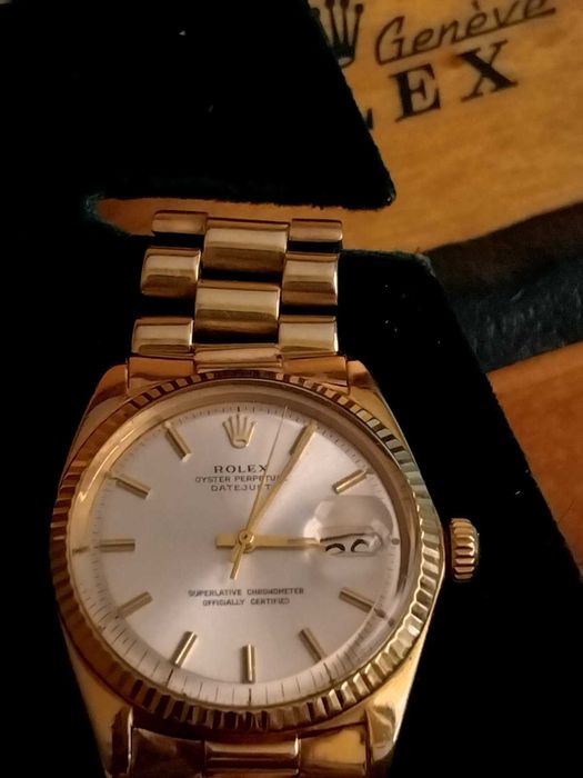 Златен Rolex 18к злато - каса и верижка от 1988г!