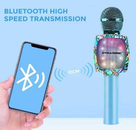 Безжичен караоке микрофон DYNASONIC, преносим Bluetooth караоке