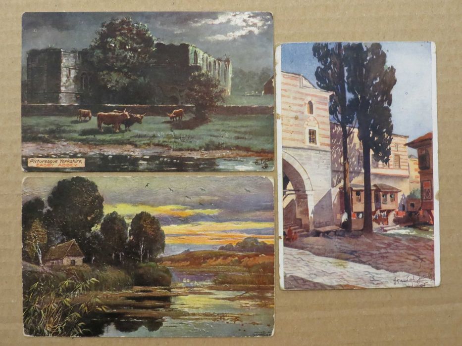 25 de carti postale ilustrate reproduceri picturi 1908-1929