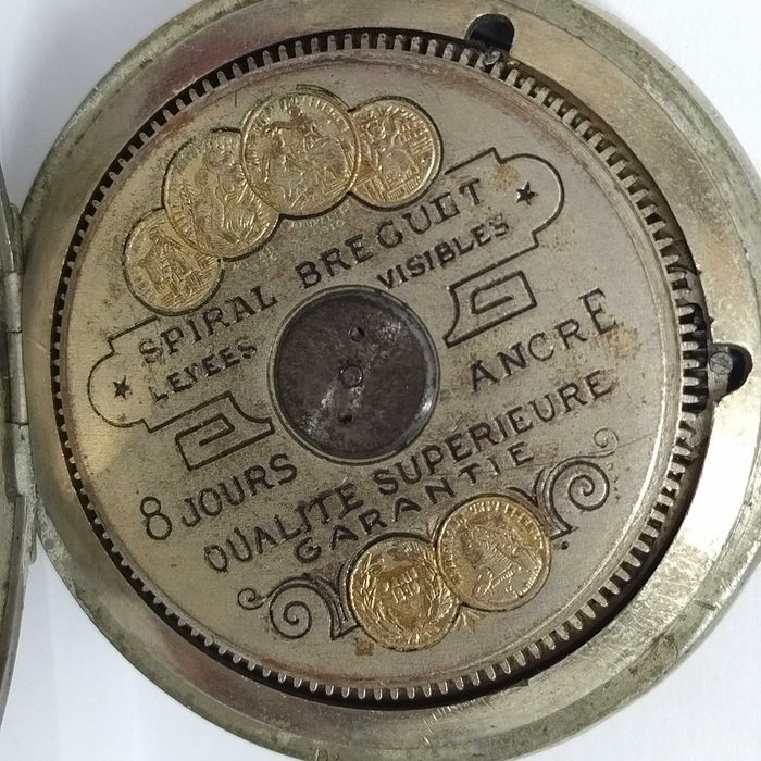 HEBDOMAS 8-дневен, швейцарски джобен часовник, профилактиран,перфектен