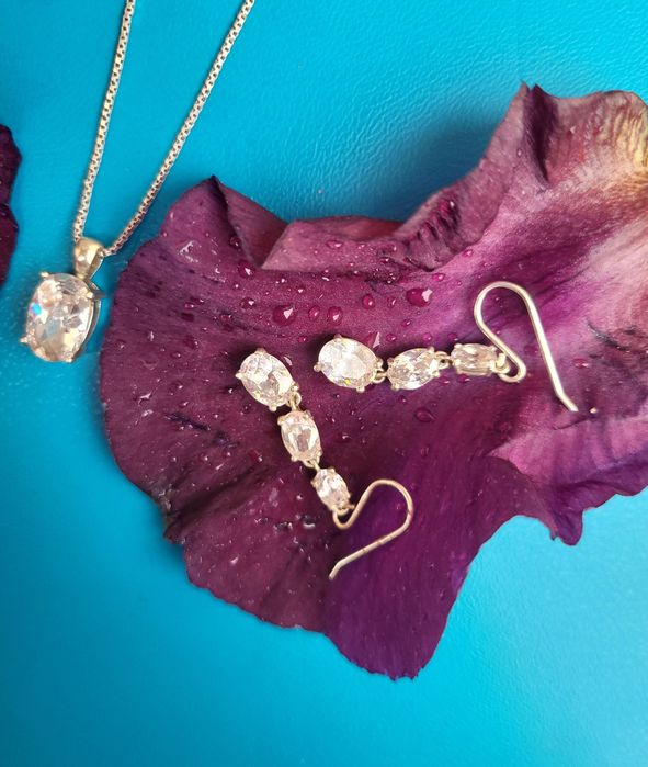 Серьги с кулончиком серебро 925