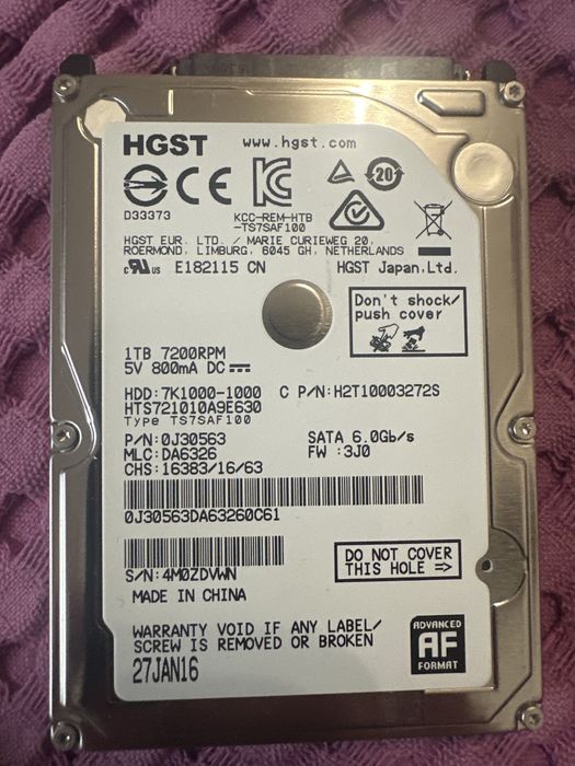 Hard-disk laptop hdd de 1 TB - HGST