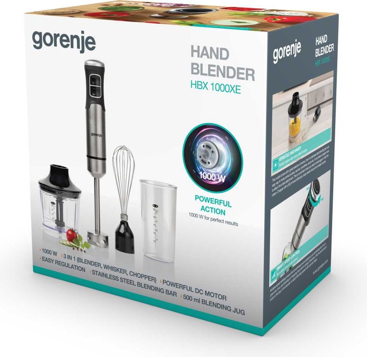 Mixer vertical Blender GORENJE HBX1000E 1000W produs sigilat nou