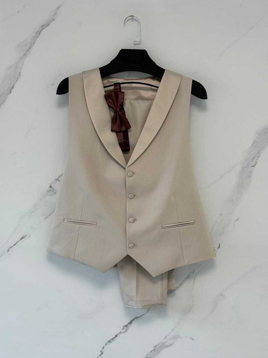 Елегантен мъжки костюм XL (56) + подарък папионка и два чифта обувки