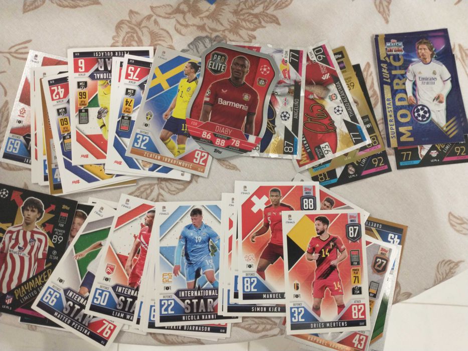 Карти с футболисти на Шампионска лига