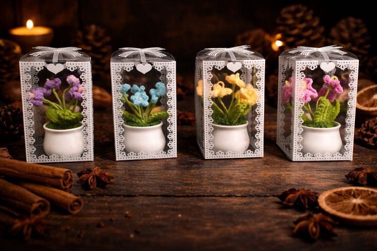 Чаши с двойно дъно и сухи цветя