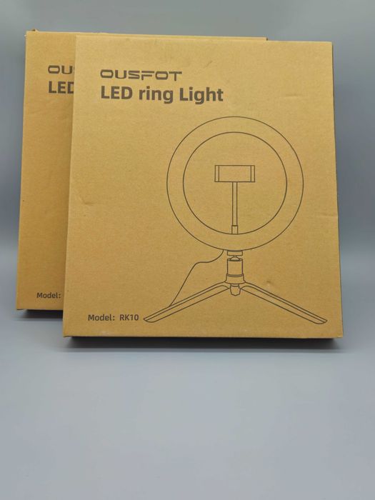 LED ринг лампа OUSFOT RK10 10" с трипод и държач за телефон!