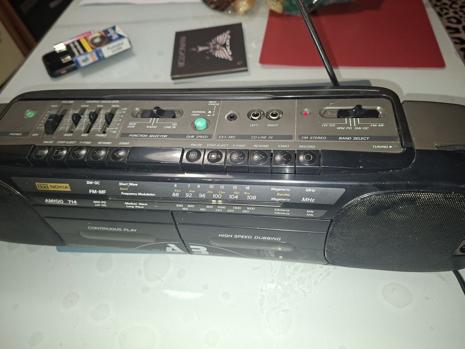 ITT Nokia Amigo 714, Radiocasetofon de colecție, dublu deck, egalizator, radio 4 benzi