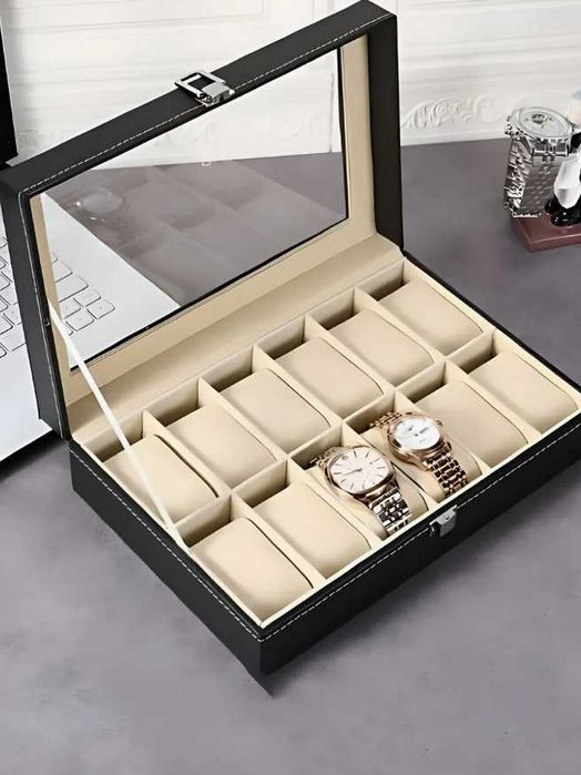 PREMIUM Шкатулка для ЧАСОВ 12-cлотов - Отличный Подарок | ГАРАНТИЯ