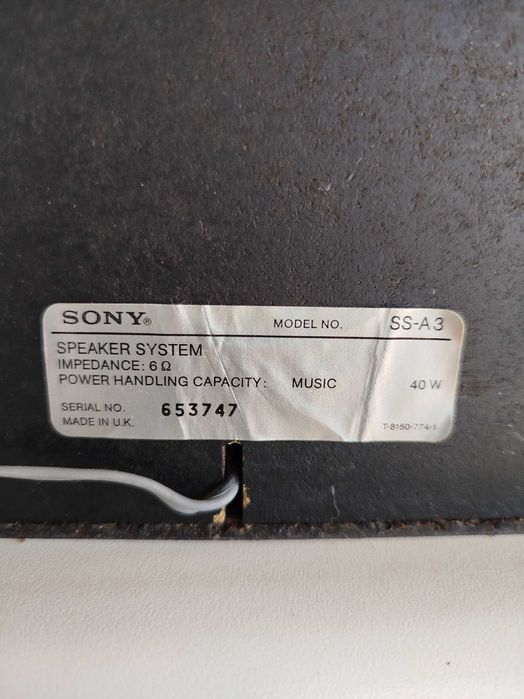 Boxe raft Sony model: SS-A3. Made in UK. model deosebit!