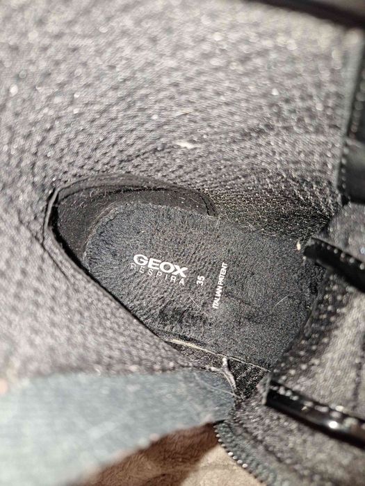 Черни детски боти от естествена кожа GEOX Disney 35 номер