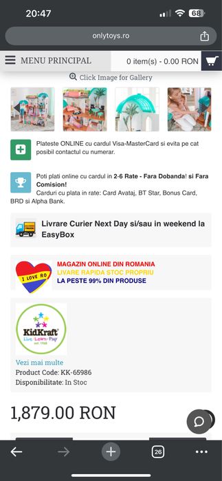 Camila Mansion Dollhouse Casuta pentru papusi din lemn MDF