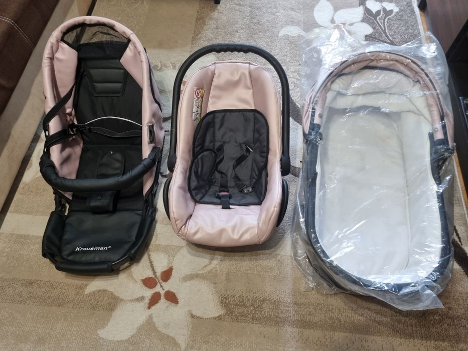 Carucior plimbat bebeluși 3x1 impecabil