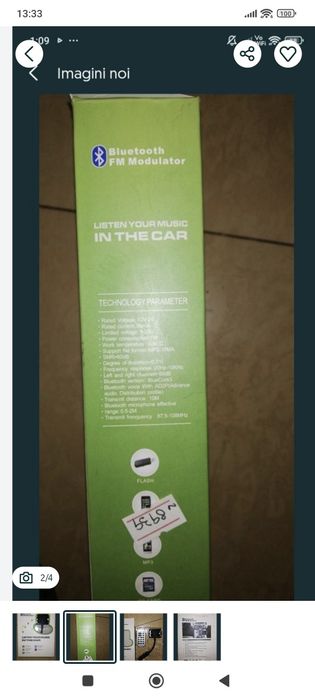 Muzica prin emițător fm cu blutoth