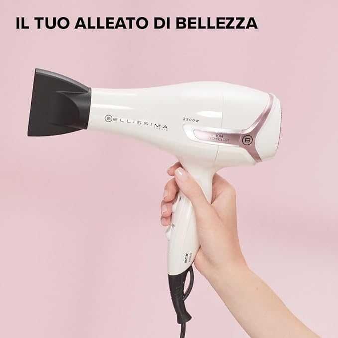 Сешоар Bellissima K9 2600 Light 2300W Бързо Изсушаване , Йонен , Дифузер и четка
