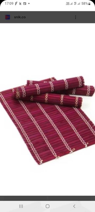 Штора красная с оборкой