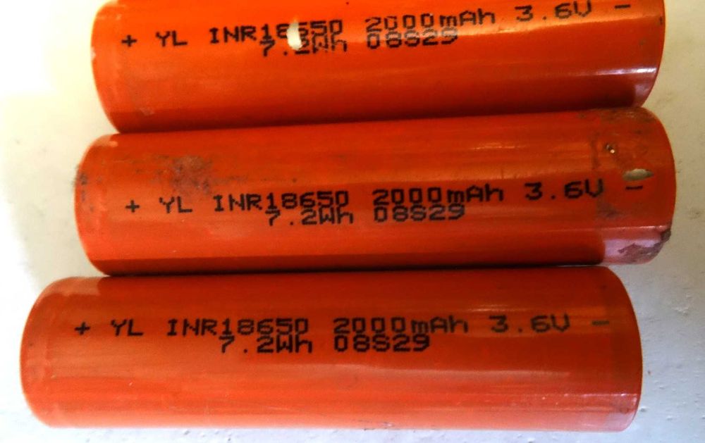 аккумуляторы Li-ion 18650 Samsung  и других производителей