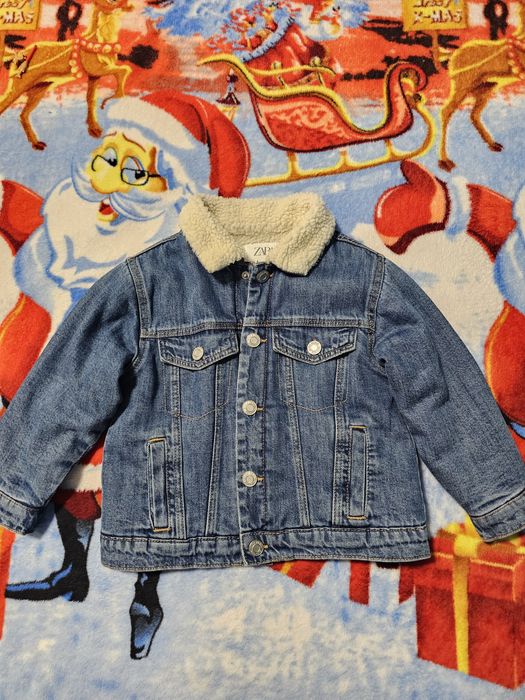 Geaca de blugi imblanita  Zara copii