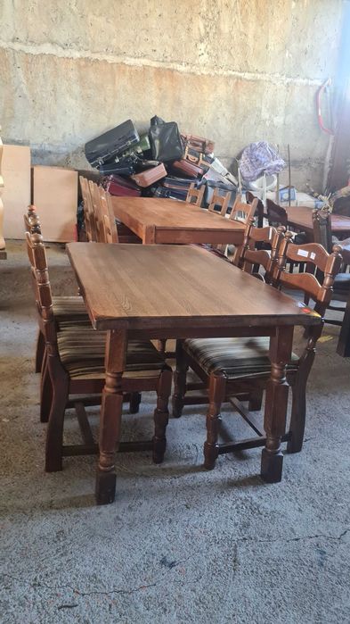 масас резбовани крака  +4 стола