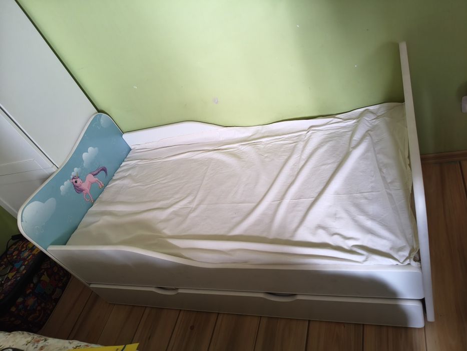 Pătuț copiii alb unicorn