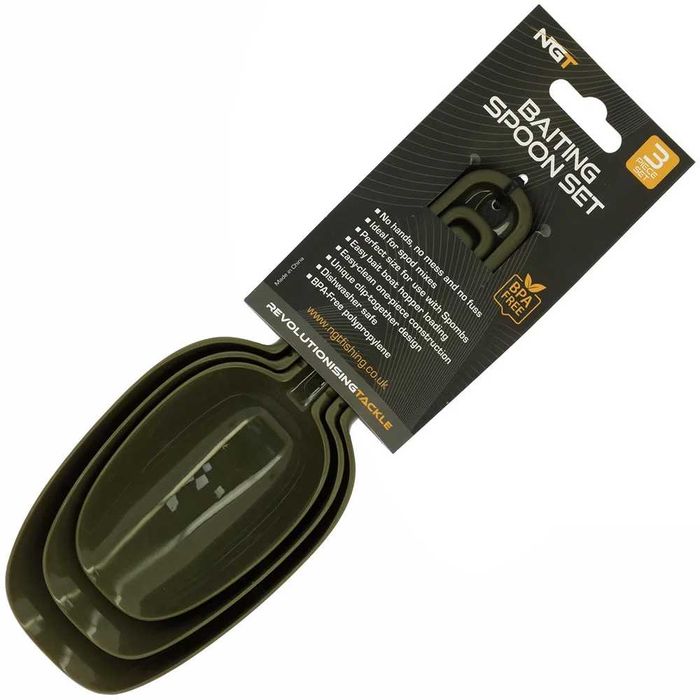 Комплект лопатки за захранка NGT 3pc Baiting Spoon Set