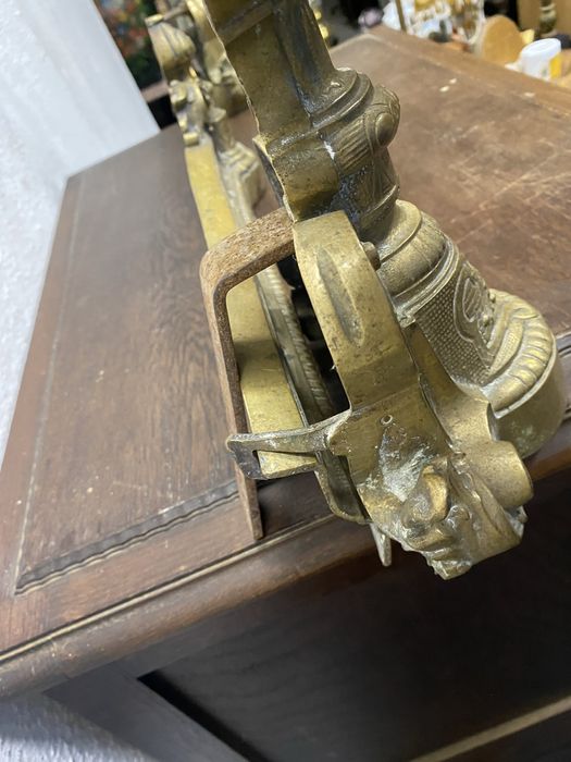 Бароков месингов предпазител за камина Германия 1900 1920