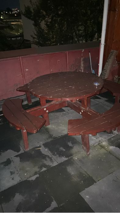 Masa lemn masiv tare stabila rezistenta lacuita terasa marimi le poze