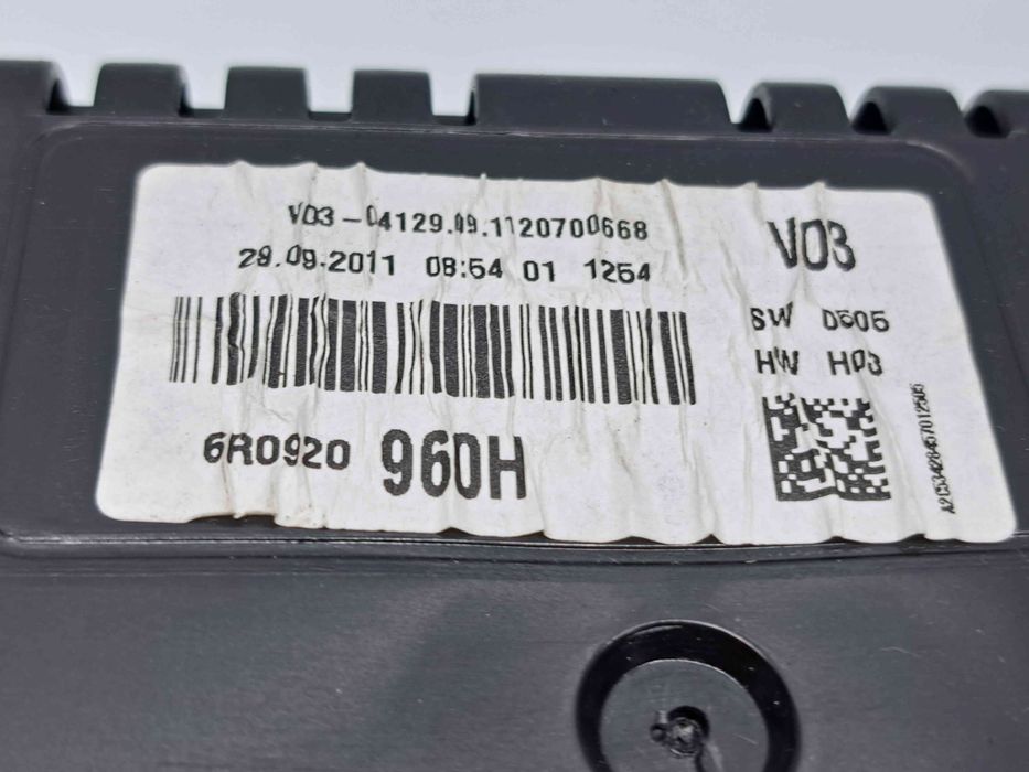 Ceas bord Volkswagen Polo (6R) [Fabr 2009-2016] 6R0920960H