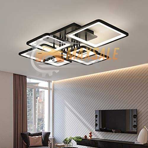 Абажур плафониера полилей 102W LED лампа дистанционно управление таван