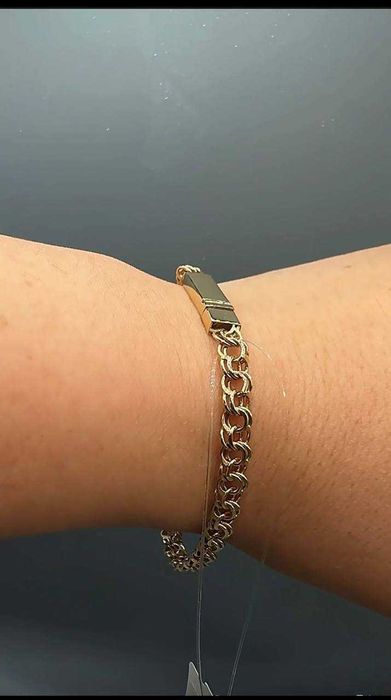 Браслет желтое золото новый!