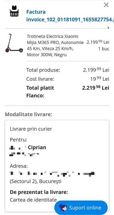 Trotineta Xiaomi Mijia M365 Pro
