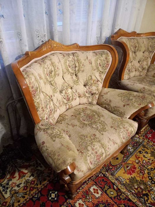 Ретро комплект диван + 2 фотьойла