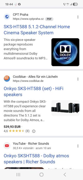 Onkyo SKS HT588 sistem home cinema 5.1.2 dolby atmos