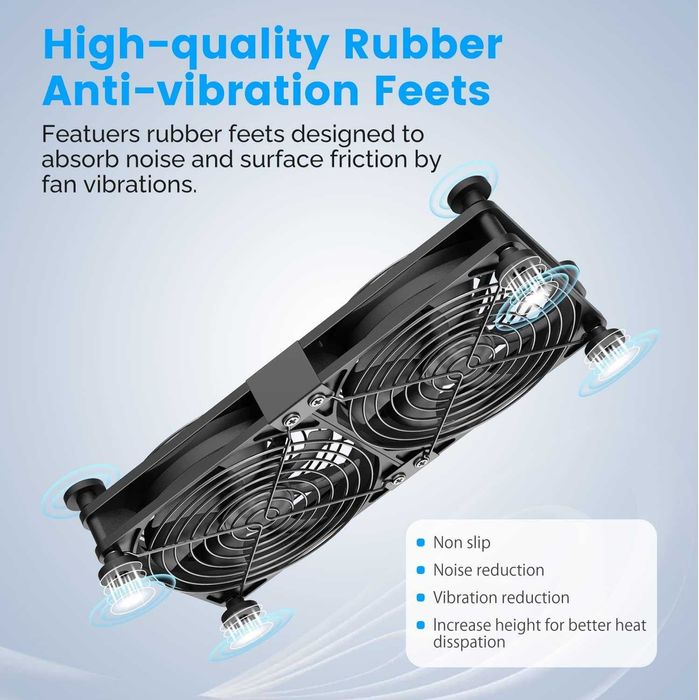 ELUTENG Ventilator dublu USB PC computer,120 mm,5V,1500rpm,port USB