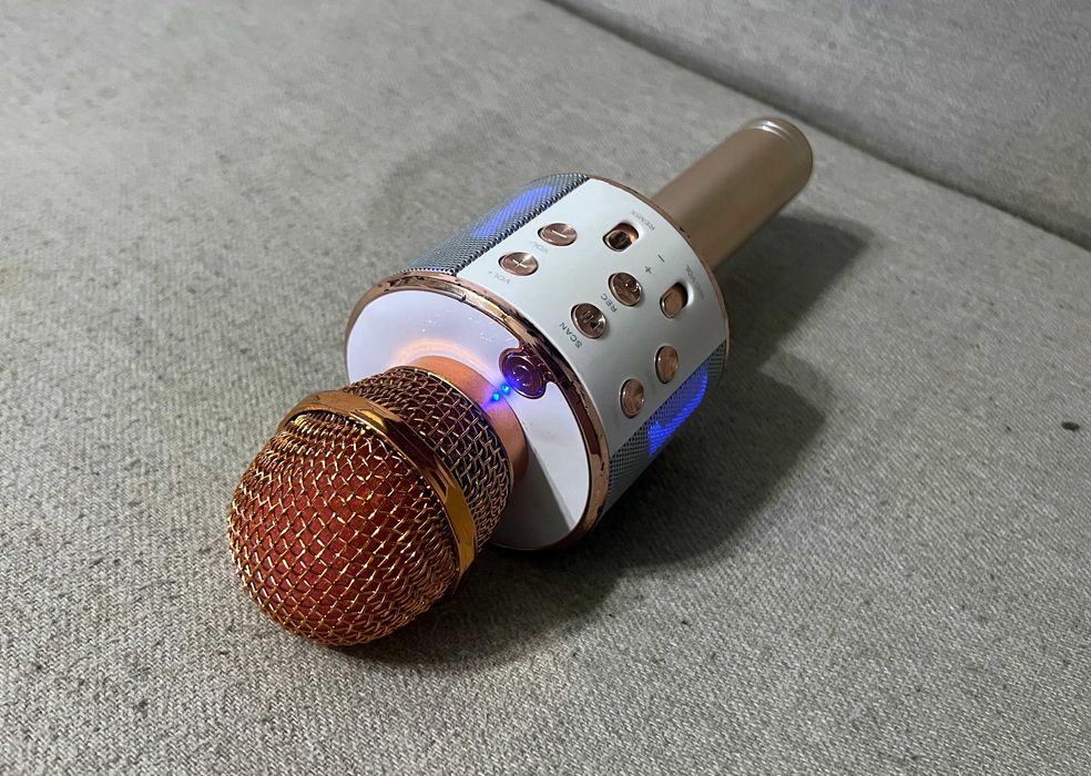 Microfon karaoke wireless WS 858 bluetooth boxa integrata