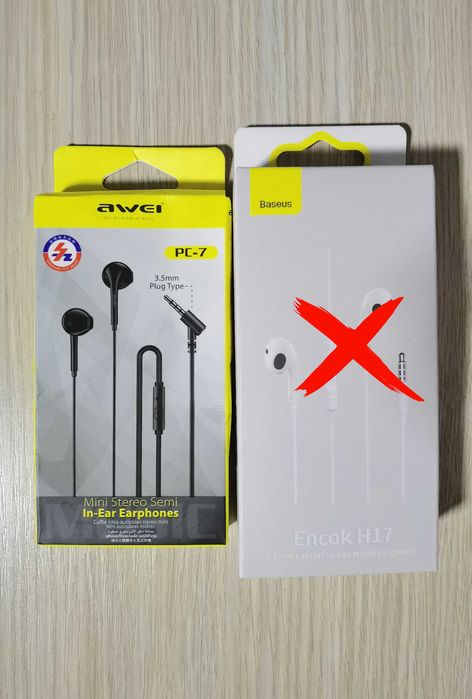 Casti Premium cu fir Jack 3.5mm Originale Oppo Baseus Orico Awei Nokia
