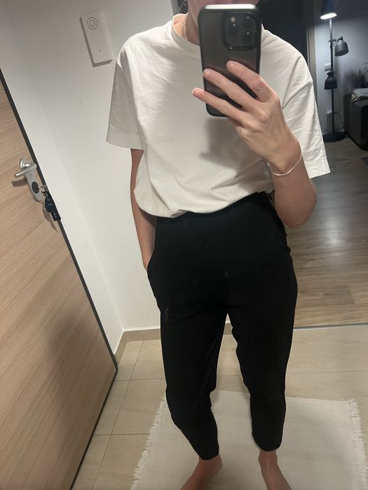 Pantaloni Terry noi, fara eticheta