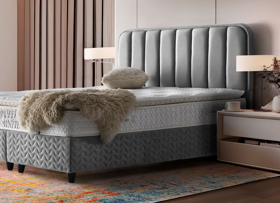 Тапицирано легло Puffi с матрак Puffi white 160/200