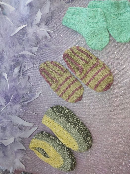 Детские теплые тапочки,носочки и пинеточки из чистой мягкой шерсти