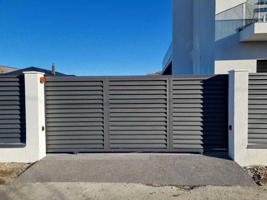 Garduri si porti stil jaluzea, sipca metalica, tabla cutata