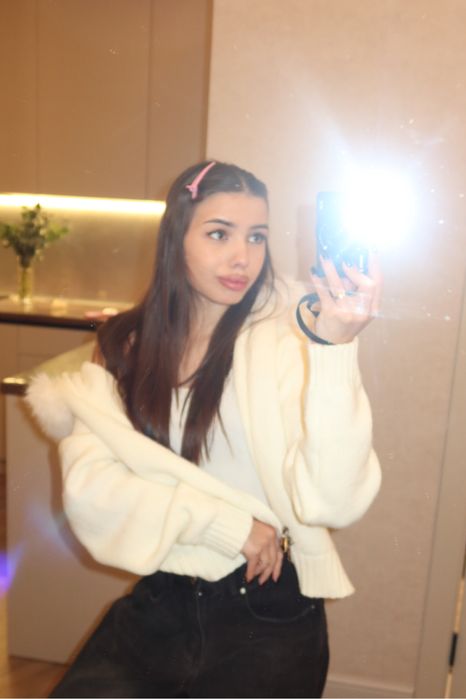 теплая кофта с мехом