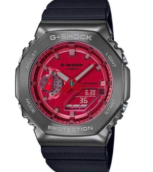 Ceas Sport Barbati,Unisex Casio G shock GM 2100b 4aer, Metal-Rubber  red.Nou, Garantie 2ani