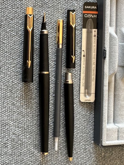 Set Parker 180 Black Matte GT Stilou Creion mecanic