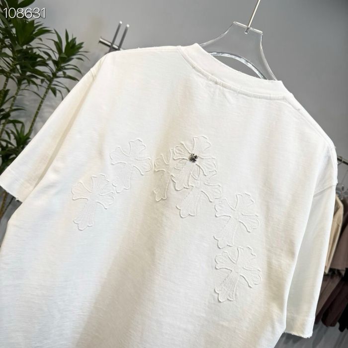 Tricou Chrome Hearts White  T-Shirt Alb [Verificare Colet] Caliate Premium