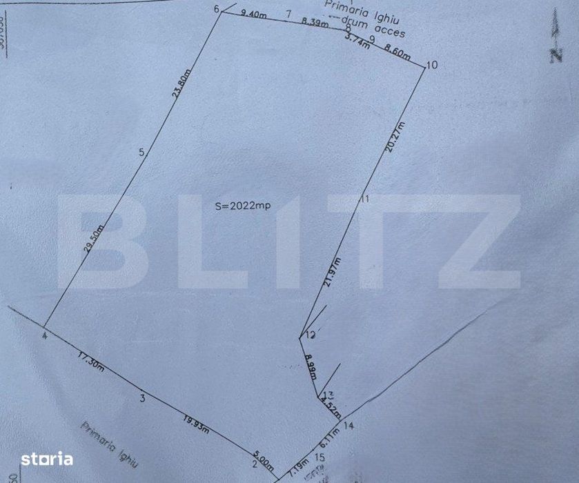 Teren intravilan 2022mp, zona Sard