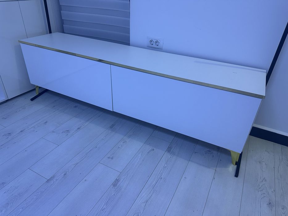 Comoda - sufragerie/living - alb si auriu