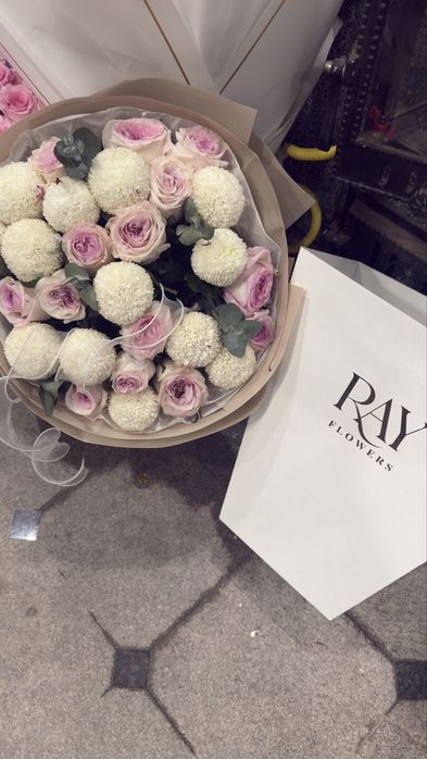 букет +коробкасымен