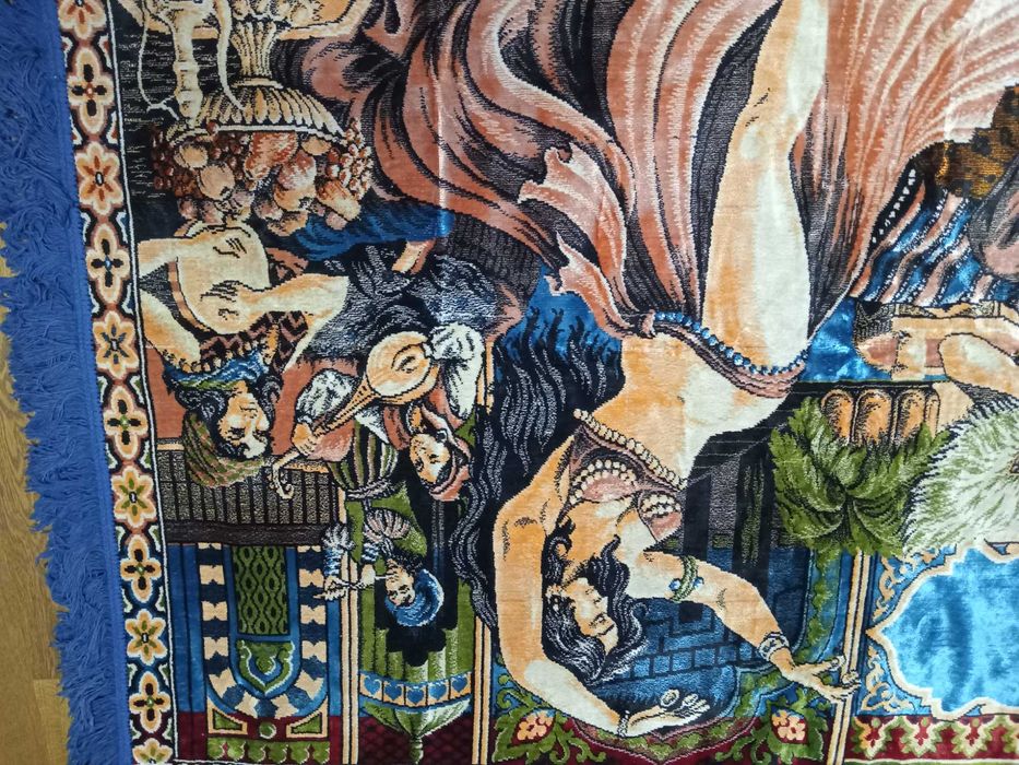 Macat vechi țesut manual ,Piesă autentică anii ’60–’70 Culori vii RAR